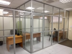 Витражная алюминиевая перегородка GFTD563